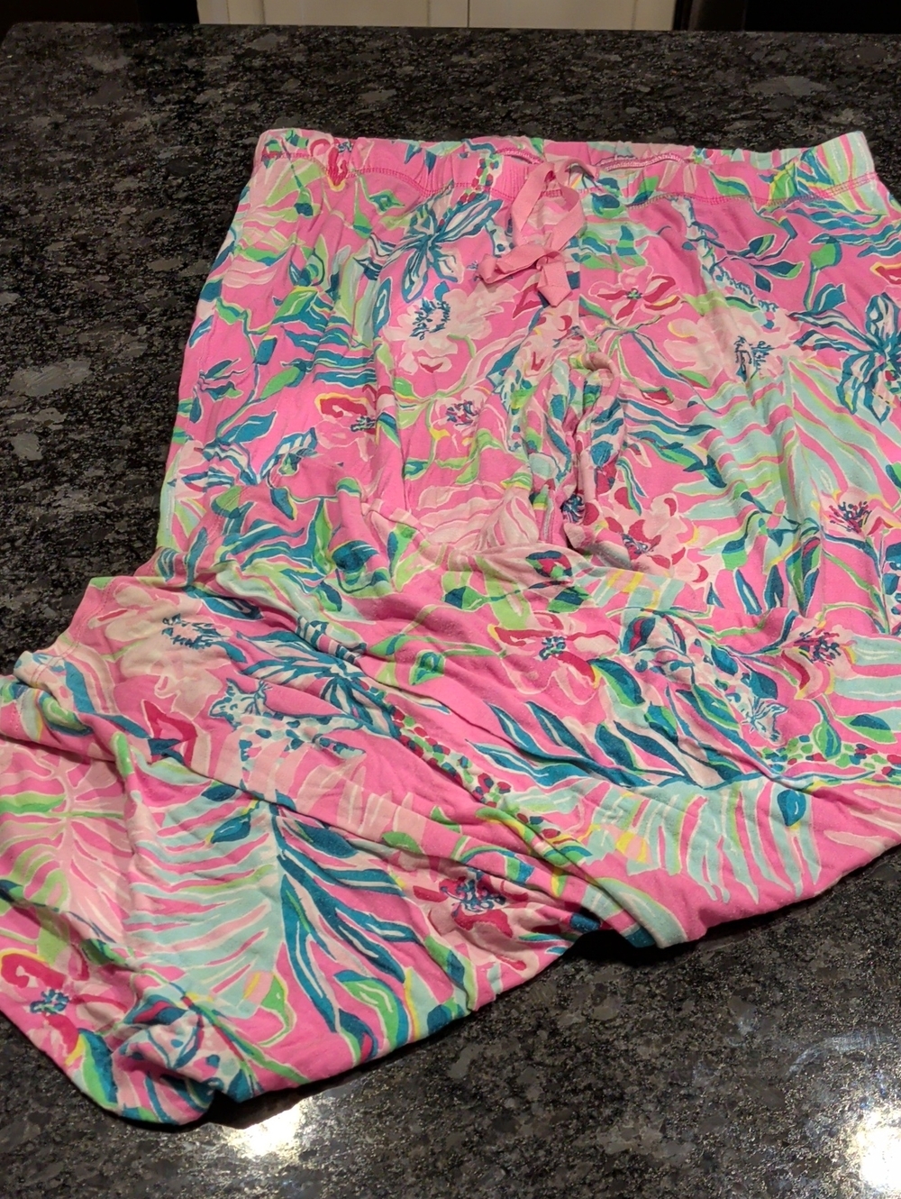 Lilly Pulitzer Floral Pink & Green Pj Pants